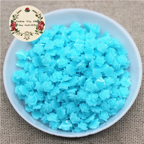 acid blue 500pcs 5 мм 500 шт./упак. милые смесь цветов блеск мини Смола Цветы кабошон с плоской задней частью сделай сам украшения для ногтей - Цвет: acid blue 500pcs