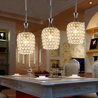 modern simple led crystal restaurant lamp three creative bar warm lighting lamps