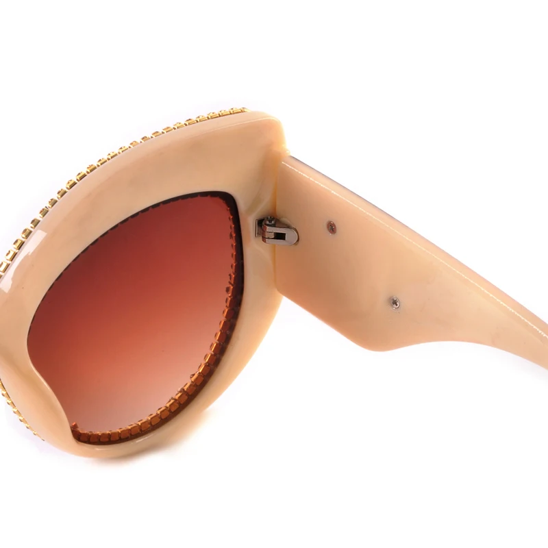 Fashion Brand Cat Eye Luxury Sunglasses Woman Shades Mirror Female Rhinestone Sun Glasses For Female Coating Gafas UV400