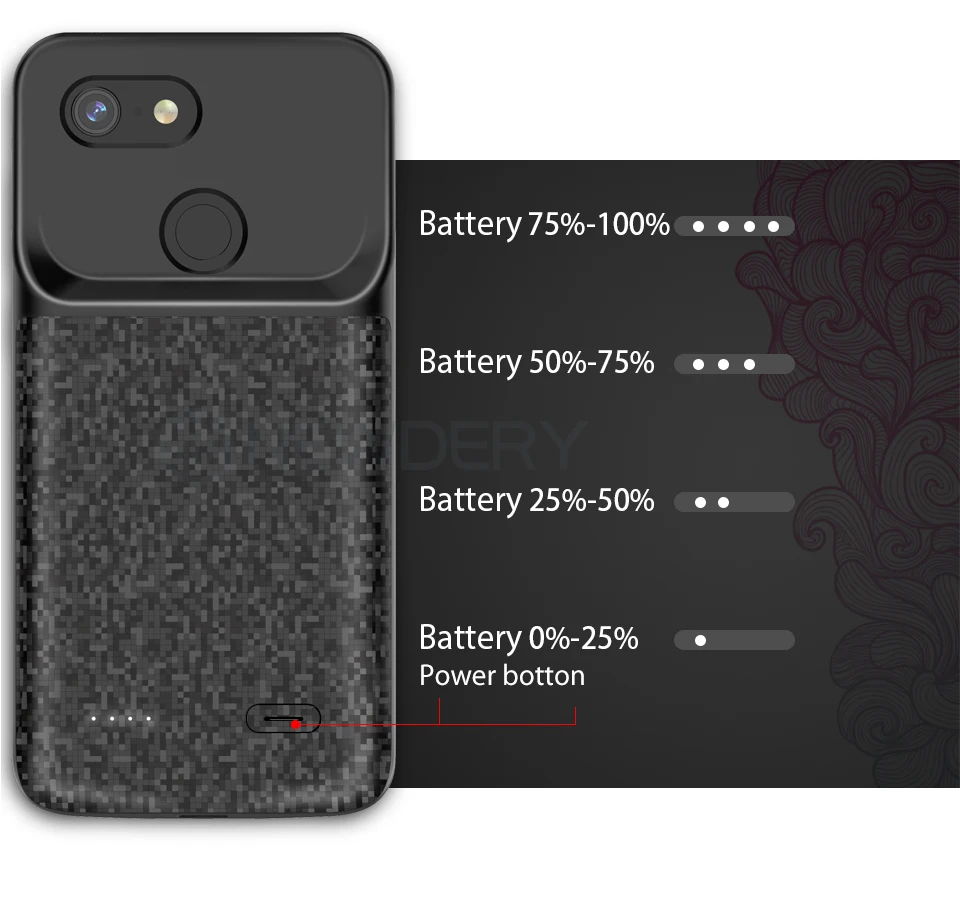 Чехол для аккумулятора NEWDERY для Pixel 3, 4700 мА/ч, ТПУ, с поднятыми рамками, чехол для зарядного устройства, совместимый с Google Pixel, 3XL, 3, XL