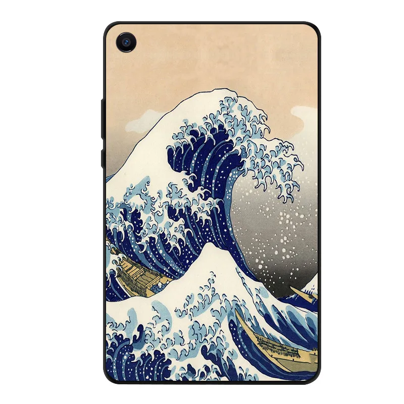 wave flowers Окрашенный ТПУ силиконовый чехол для Xiao mi Pad 4 Plus 10 Plus противоударный мягкий защитный чехол для планшета для mi Pad 4 10 Plus 10,1 - Цвет: wave flowers