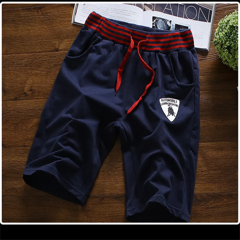 red side shorts Спортивный костюм, мужские повседневные брендовые футболки, новинка, модный спортивный костюм и футболка, набор, Мужская футболка, шорты+ короткие штаны, мужские летние - Цвет: red side shorts