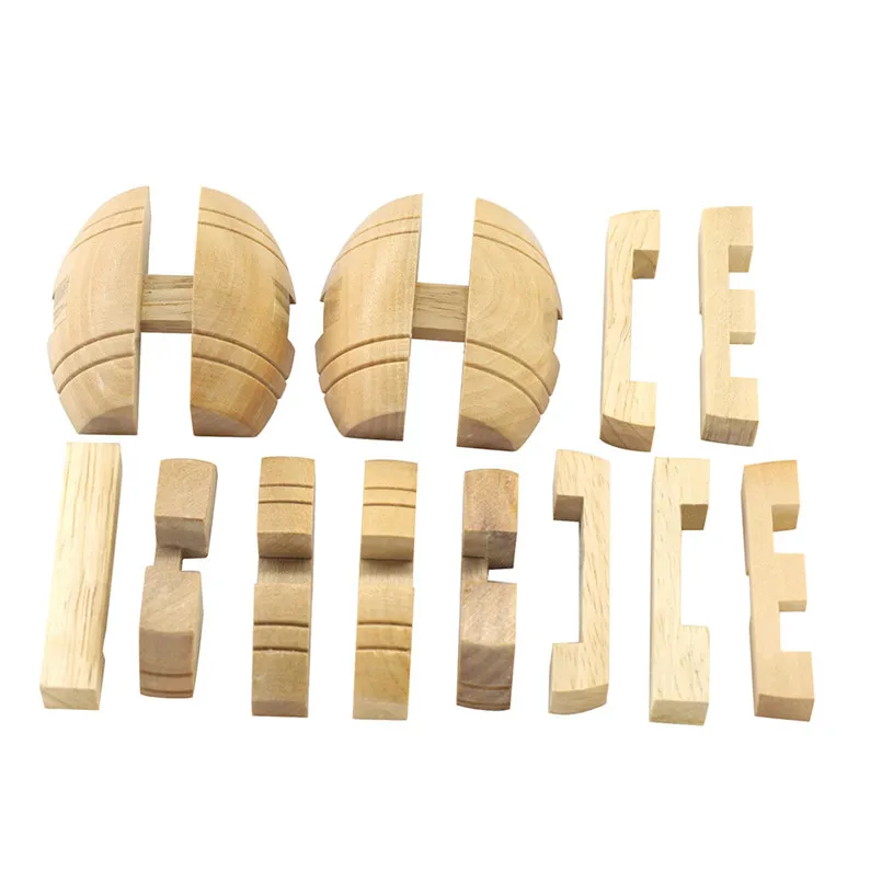

Wooden Intelligence Toy Chinese Brain Teaser Game 3D IQ Puzzle for Kids Adultsimprove children ability of thinking Cherryb 20