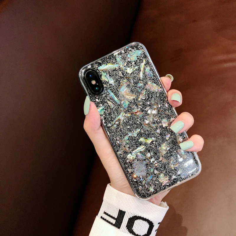 Простой чехол Gimfun с золотыми блестками для телефона блестящий Iphone 7 7plus 6 6s 8 Plus X