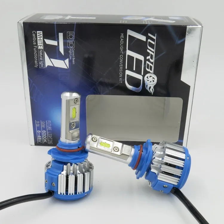 T1 turbo 9005 9006 H10 Erro H7 H8 H9 авто светодиодный фар Conversion Kit 7000LM 6000 K EMC Turbo Вентилятор H1 H3 880 881