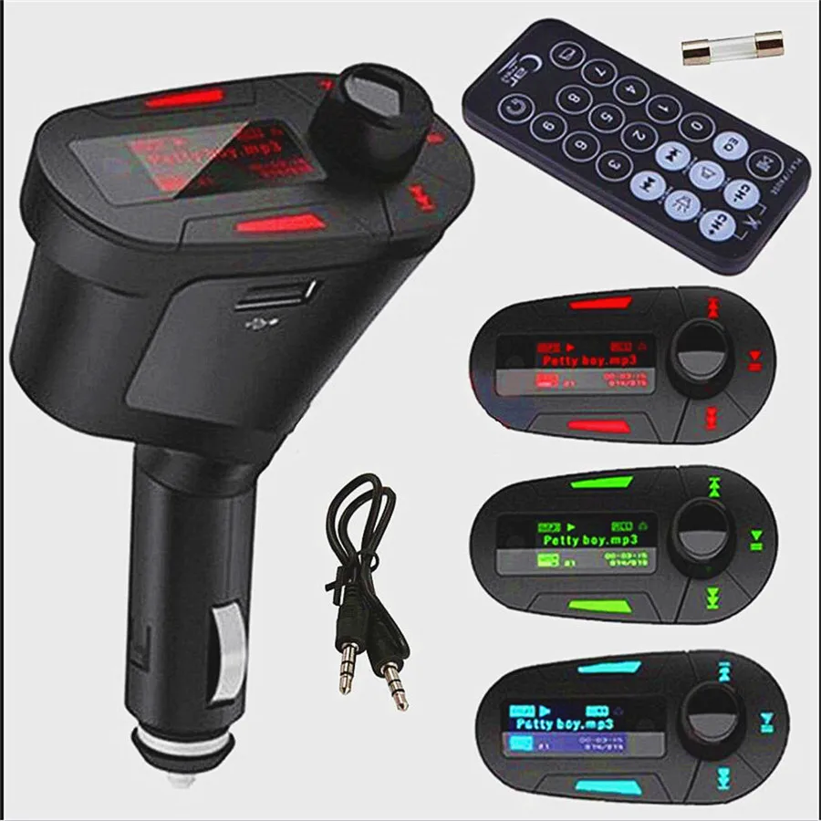 Универсальный беспроводной Bluetooth LCD FM передатчик модулятор Автомобильный