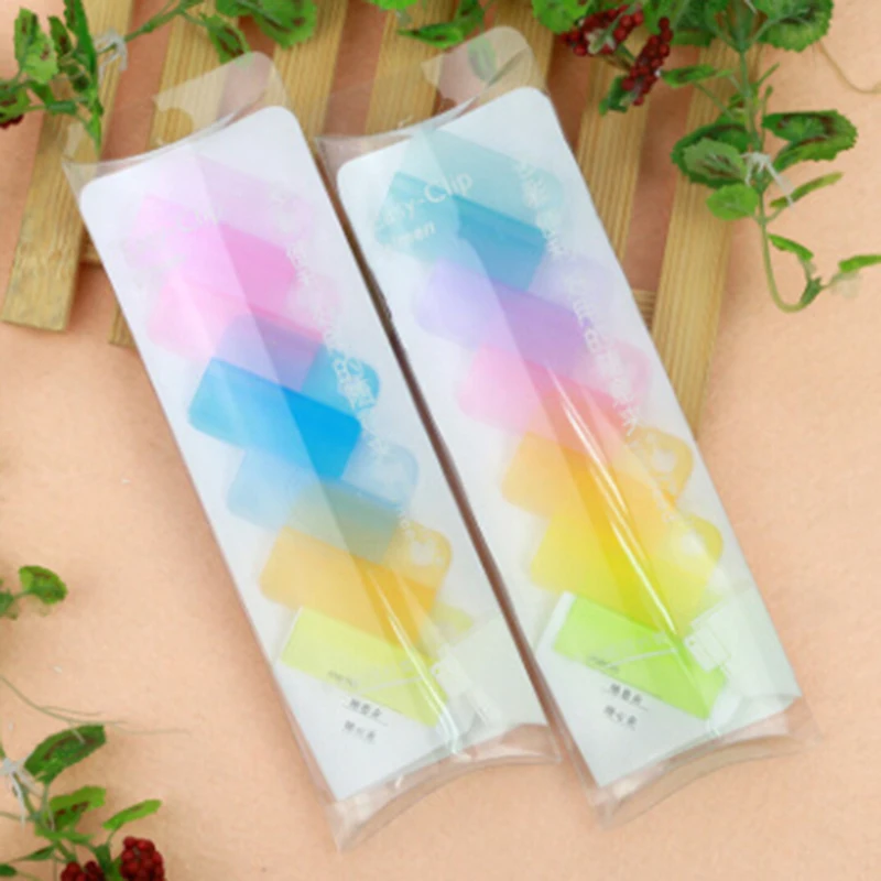 6 шт./компл. креативные конфеты цвета классификация зажим тестовая папка