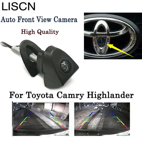 Автомобильная Камера Переднего Вида с логотипом парковки для Toyota Camry Highlander LEVIN CCD, камера ночного видения, резервная установка в автомобиль с...