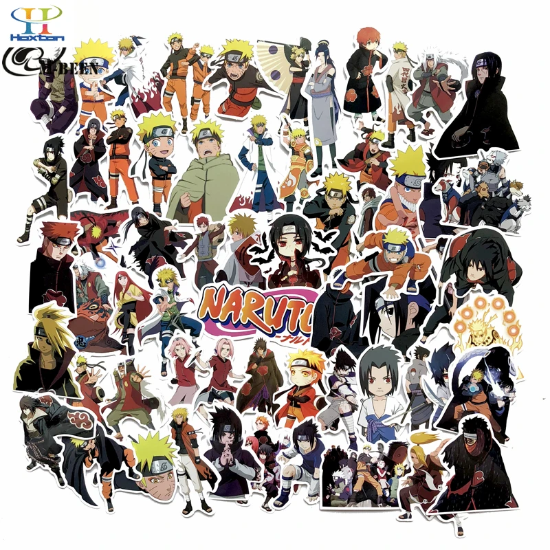 63 шт./компл. водонепроницаемый японский аниме Наруто стикер для ноутбука