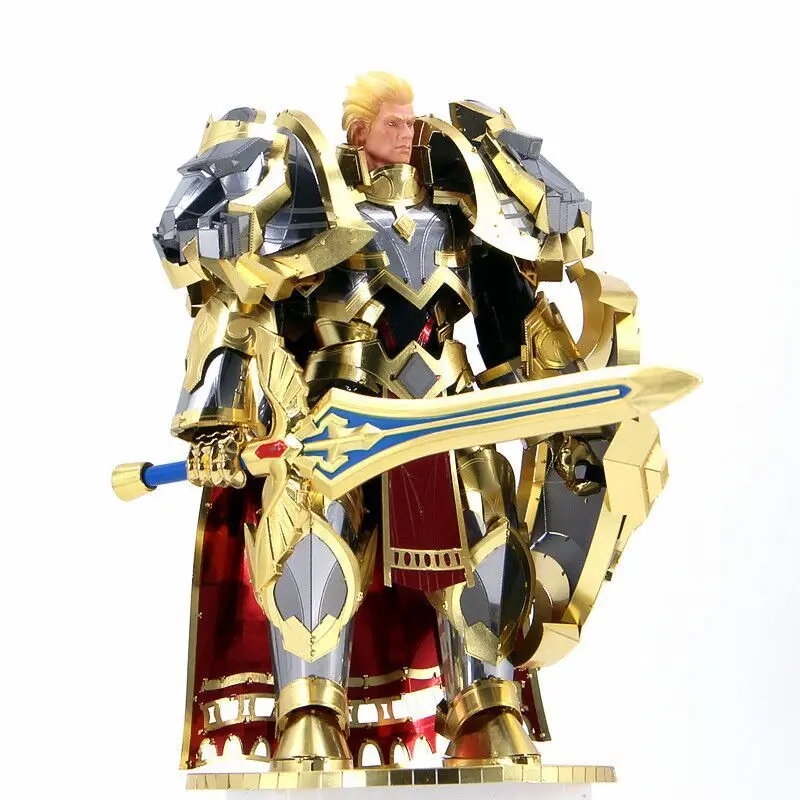 

Metal Nano Puzzle King Glory Arthur Soldier model DIY 3D Laser Cut Assemble Jigsaw Toys Desktop decoration GIFT For Audit