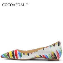 Женские балетки с острым носком COCOAFOAL Белые на платформе со
