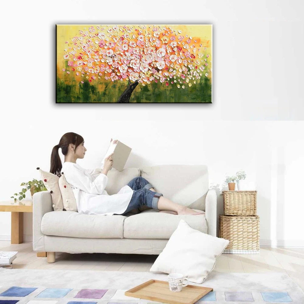 Новинка 100% ручная роспись маслом украшение для дома высокое качество цветочный