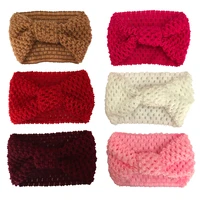 crochet knot headband baby girl winter turban head wrap warmer knitted bow hairband hair band hair bow accessories