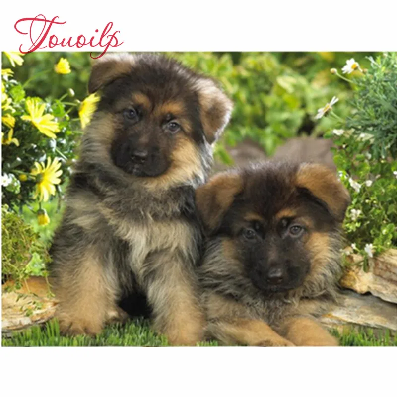Full DIY Diamond Painting German Shepherd dog Embroidery Cross Stitch 5D square Rhinestone Mosaic Kits Home Decor Gift Art | Дом и сад