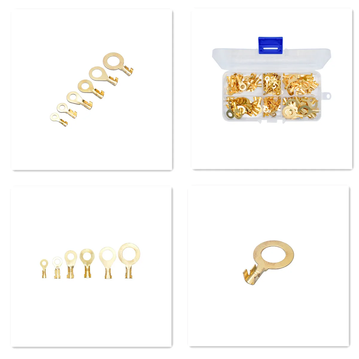 Car Electronics Accessories 150PCS Insulated Crimp Ring Terminals Wire Connectors Spade Electrical Kit &amp Box | Автомобили и