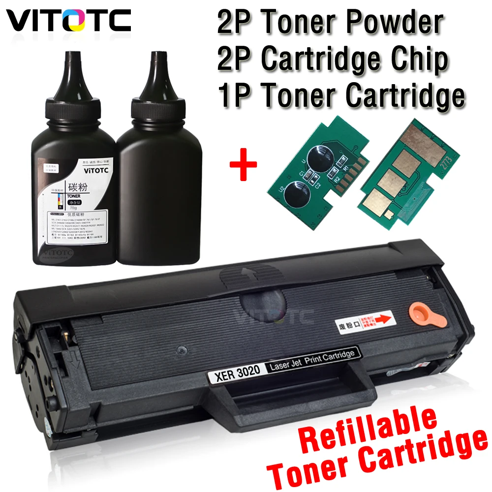 106R02773 toner cartridge Compatible For Fuji Xerox Phaser 3020 WorkCentre 3025 Cartridge Refill Reset Chips Toner Powder Set