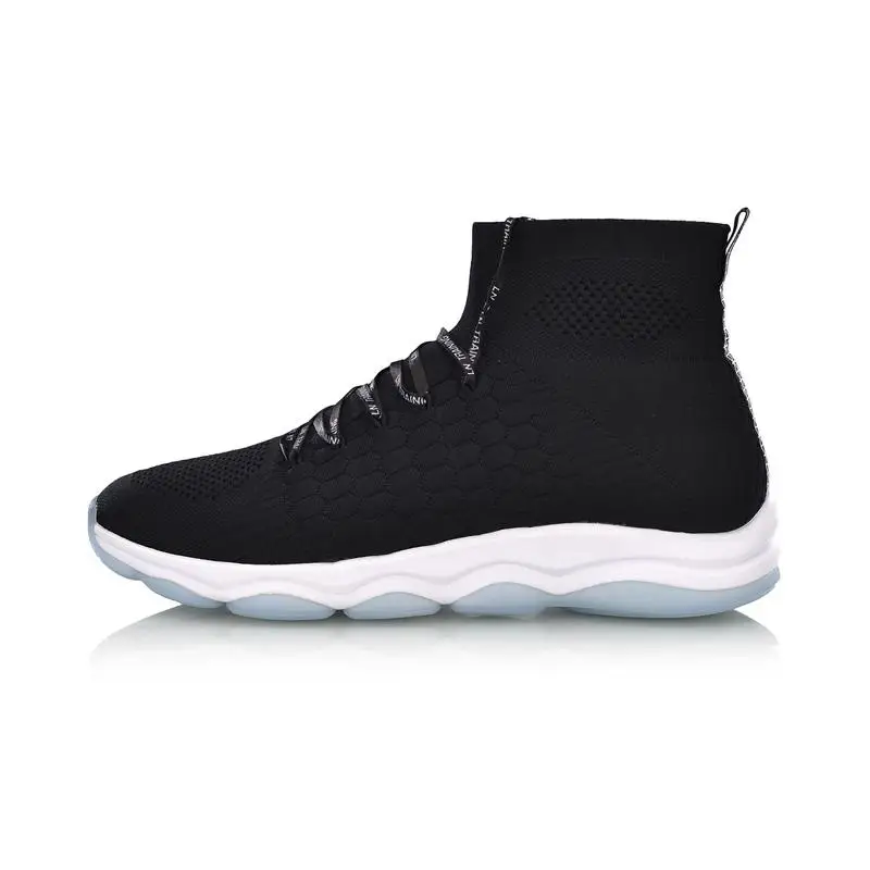 AFJN009-5H Li-Ning/мужская спортивная обувь без подушек, одноцветная, дышащая, с высоким вырезом, с подкладкой, как Носок, спортивная обувь AFJN009 SOND18 - Цвет: AFJN009-5H