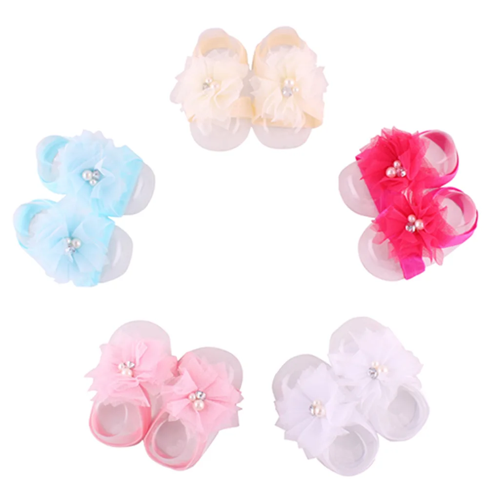 2017 Hooyi цветочные жемчужные Детские аксессуары для ног девочек обувь