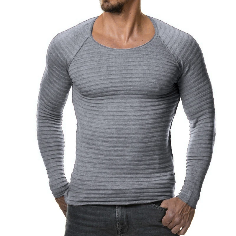 

VogueNice Spring Men Pullover Knitted Sweater Fashion O-neck Casual Long Sleeve Warm Elastic Fit Male Sweaters 2XL Hombre