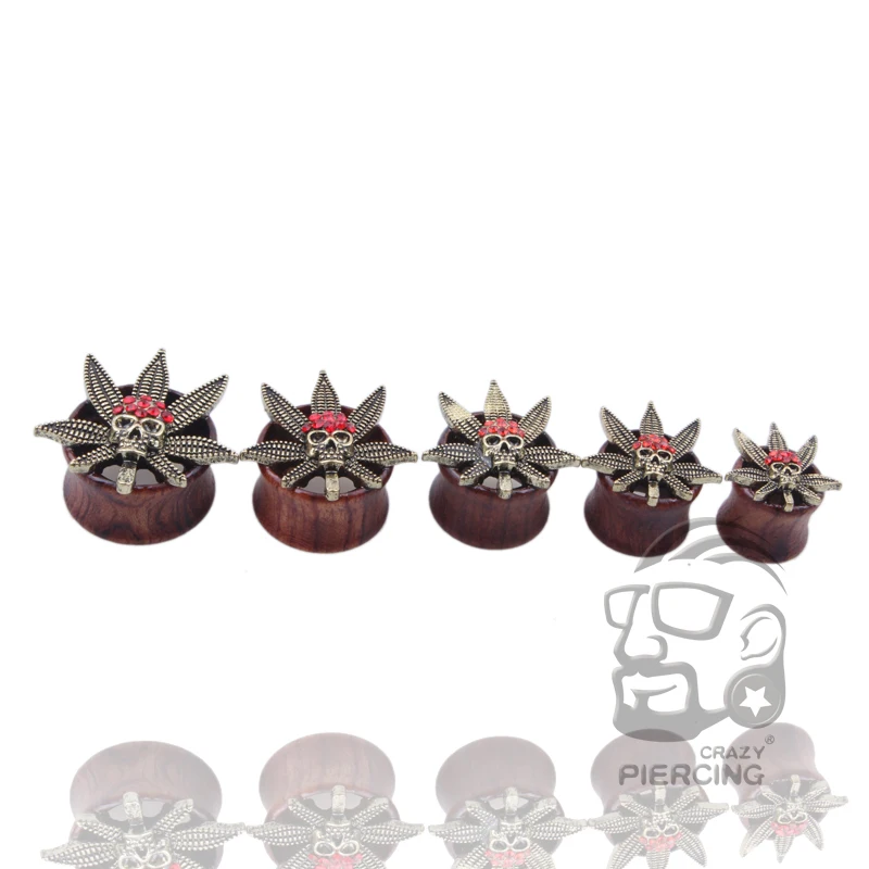 1 пара туннели для пирсинга с Кленовым листом 12 20 мм|jewelry gear|skeleton ringskeleton gloves |