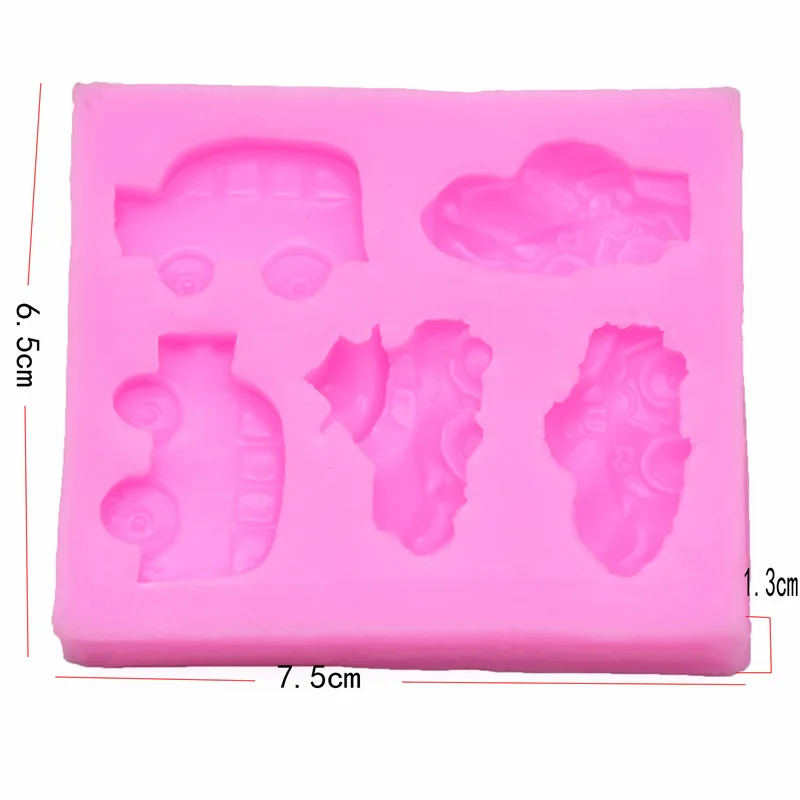 Cartoon Car Silicone Soap Mold DIY Fondant Cake Decor Biscuit Cookie Jelly Molds For Chocolate Ice Candy Mould Baking Tool | Дом и сад