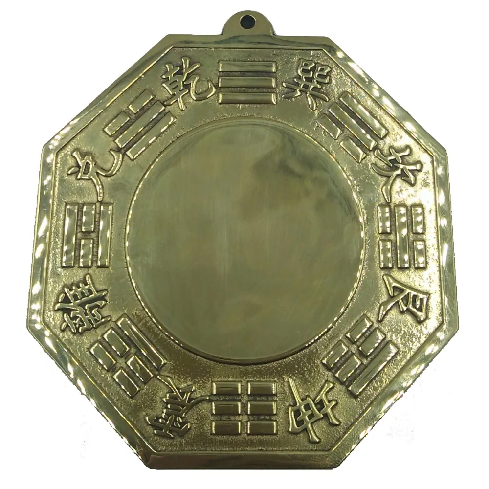 ANGRLY 11 см китайский самолет зеркало Taiji Bagua 100% чистая медь Tai Chi Yin Yang Feng Shui монеты
