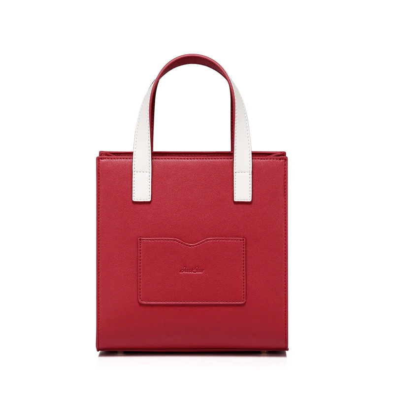 JUST STAR женские Сумки из искусственной кожи Дамская мода кролик плечо Tote кошелек женский элегантный красный панелями сумка