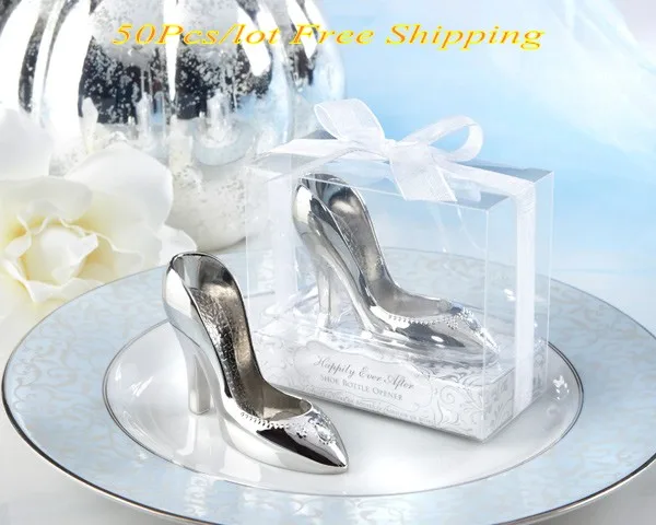 (50 шт./лот) Свадебные и сувениры для душа идеально подходит хромированные тапочки