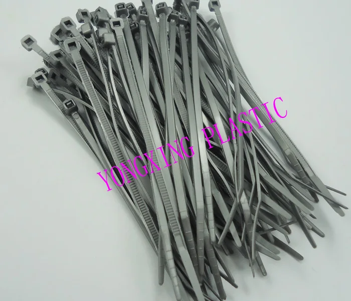 100pcs grey color 100 шт./лот Новинка 100 шт "(18lbs) 2,0x150 мм Сетевой нейлоновый пластиковый кабельная стяжка для провода шнур ремень - Цвет: 100pcs grey color