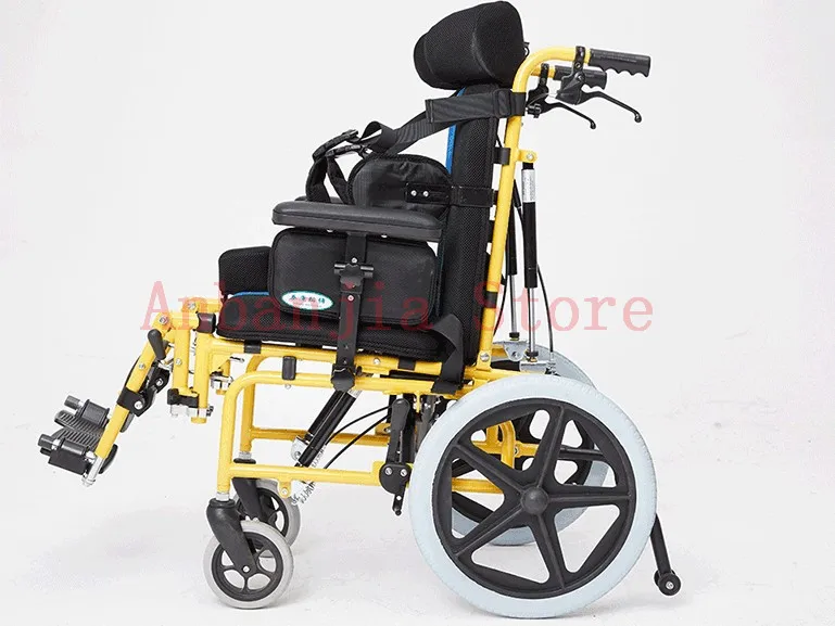 Складное Кресло каталка с ручным приводом ДЦП детское кресло для детей|cerebral