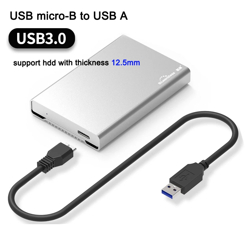 2,5 ''hdd корпус sata высокоскоростной Тип C 3,1/USB micro-B 3,0 для sata hdd корпус Полный алюминиевый ноутбук жесткий диск caddys