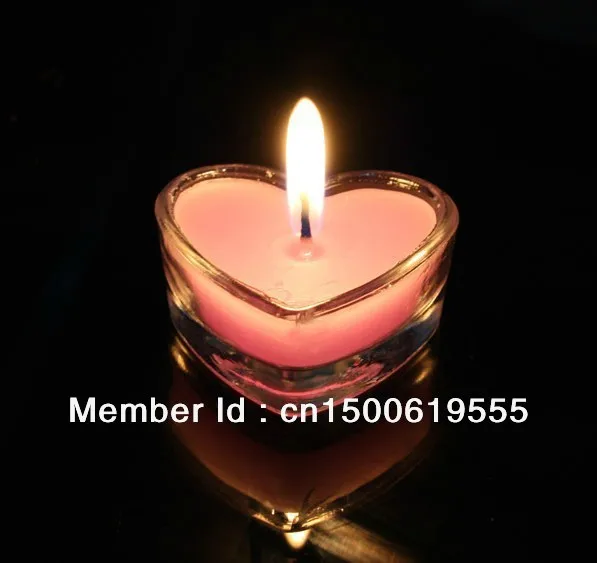 Heart shaped candle romantic wedding Party birthday |