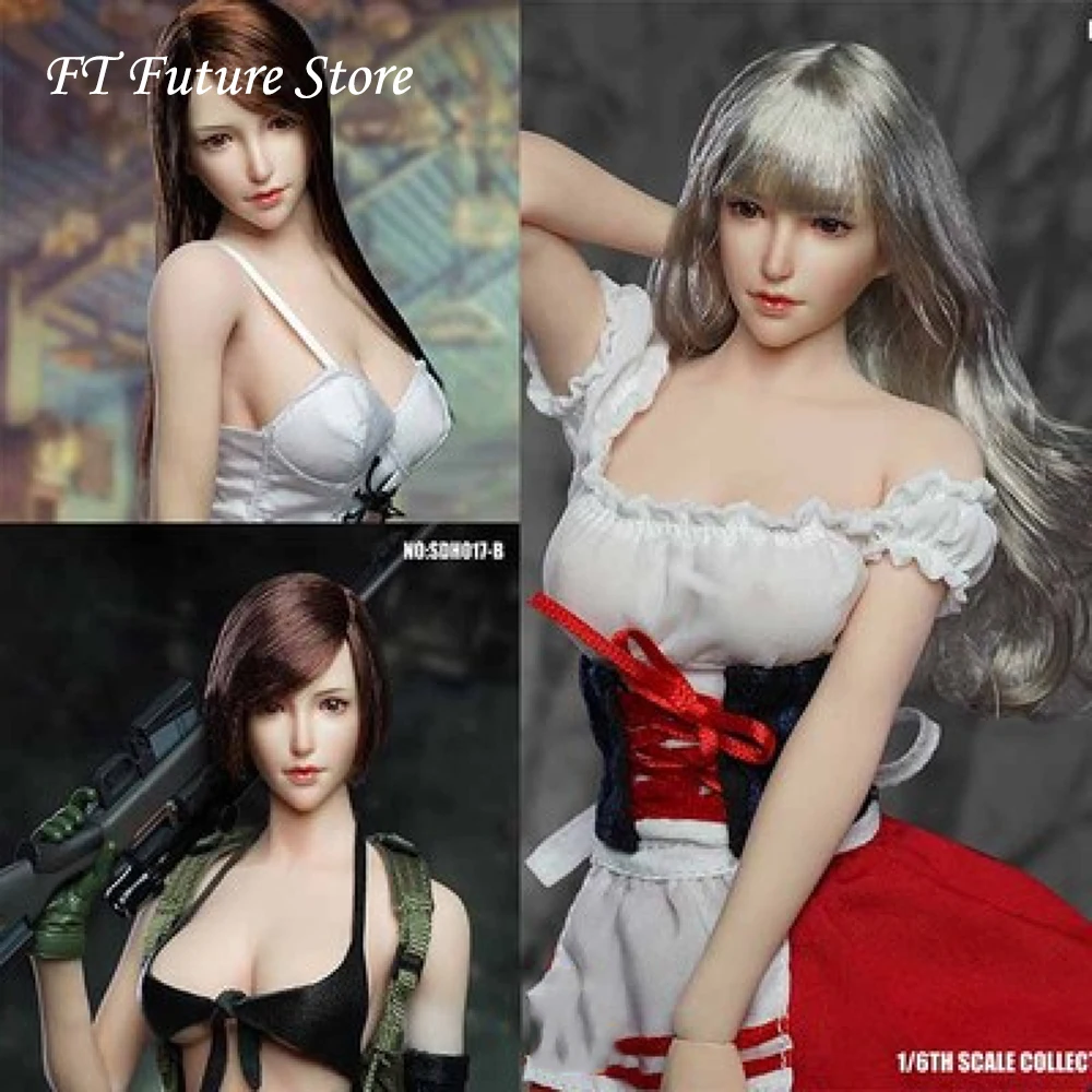 Коллекционная SDH017A/B/C 1/6 Азиатский Красота женские голова девушка Sculpt резная
