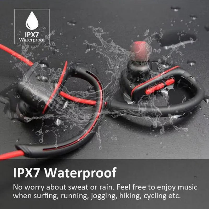 EARDECO IPX7 водонепроницаемые для плавания беспроводные наушники бас Bluetooth наушники спортивные наушники гарнитура с микрофоном