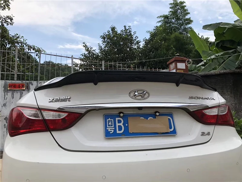 Для Hyundai Sonata 8 спойлер 2011 2015 высококачественный резиновый материал заднее крыло