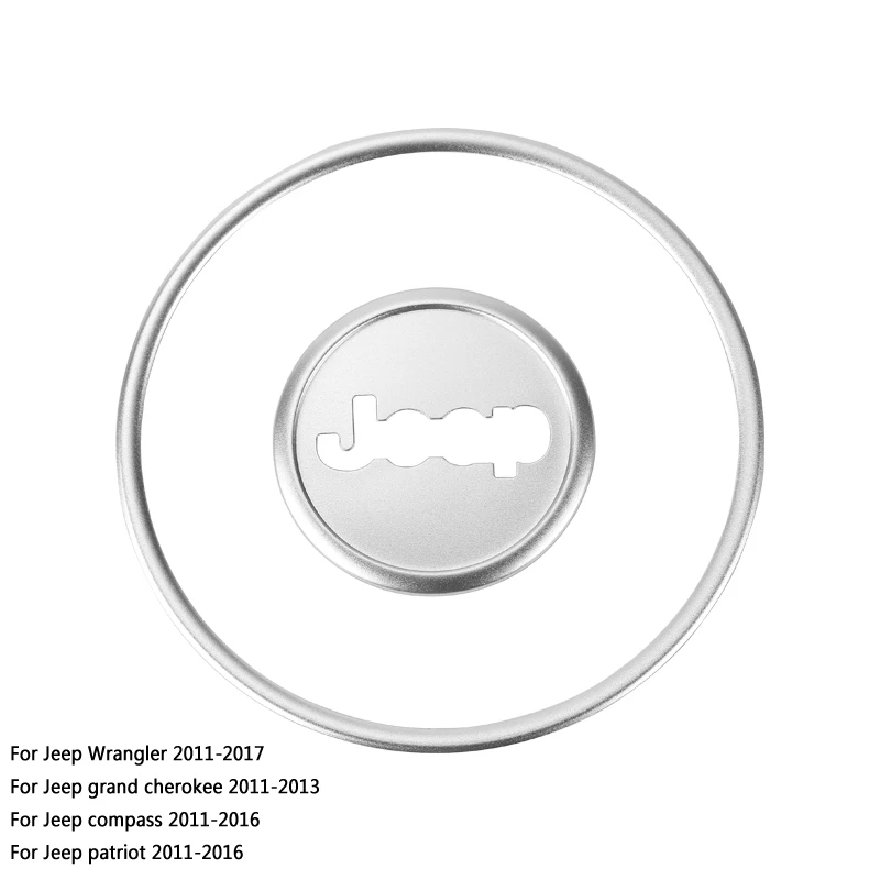 silver A MOPAI Автомобильный руль декоративная накладка для Jeep Wrangler/Cherokee/Compass/Патриот/Grand Cherokee/Renegade аксессуары - Название цвета: silver A