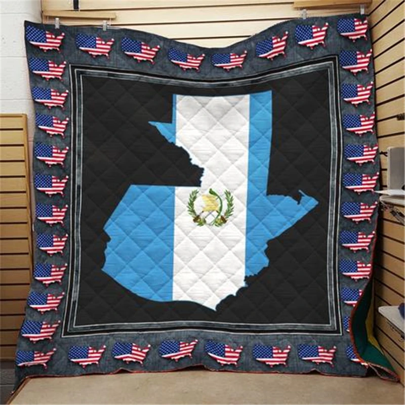 Летнее одеяло с 3D рисунком карты стеганое для детей и взрослых постельное белье