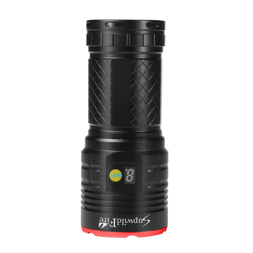 SupwildFire 18 xXM-L T6 светодиодный Мощный фонарик цифровой Дисплей Охота фонарик светодиодный факел лиходарка ручной Linterna Фонарик светодиодный налобный фонарь