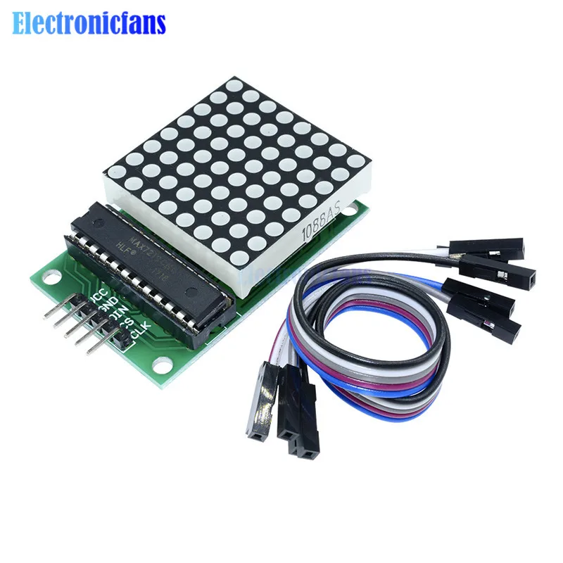 

Матричный светодиодный дисплейный модуль MAX7219, однокристальный контроллер, набор для сборки, 8x8 выходов, вход, общий катод для arduino MCU, контро...