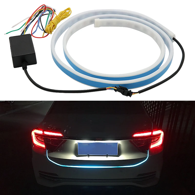 Светодиодный течет DRL поворотник задний светильник ленты багажник автомобиля