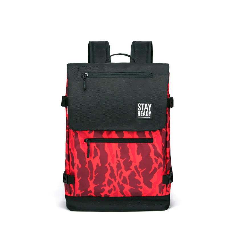 Красивые камуфляжные Рюкзак Тенденции моды Bagpack рюкзак стиль Для женщин Сумки для спорта и отдыха рюкзак Zaino для Для мужчин - Цвет: Red