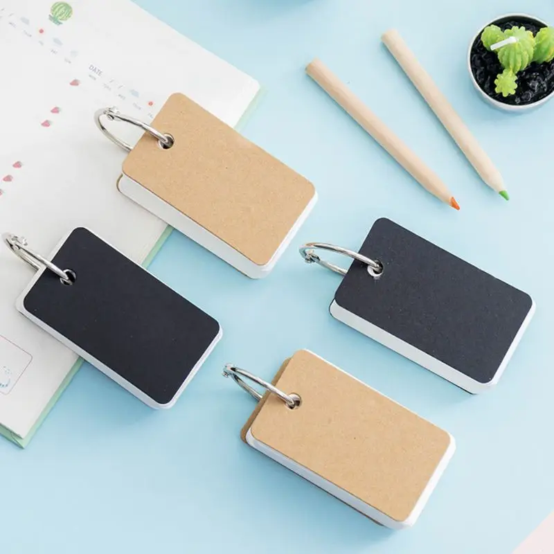 ZHUTING высокое качество простой DIY индекс картонная обложка пустая бумажная карта блокнот Закладка переплет Кольца для школы офиса