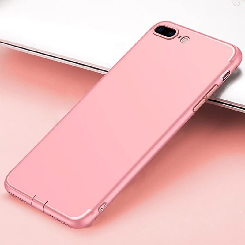 Luxury Thin Matte Silicone Shockproof Soft TPU Candy Phone Case Full Cover Skin For iPhone 7 8 6 6S Plus X 5 5S SE | Мобильные