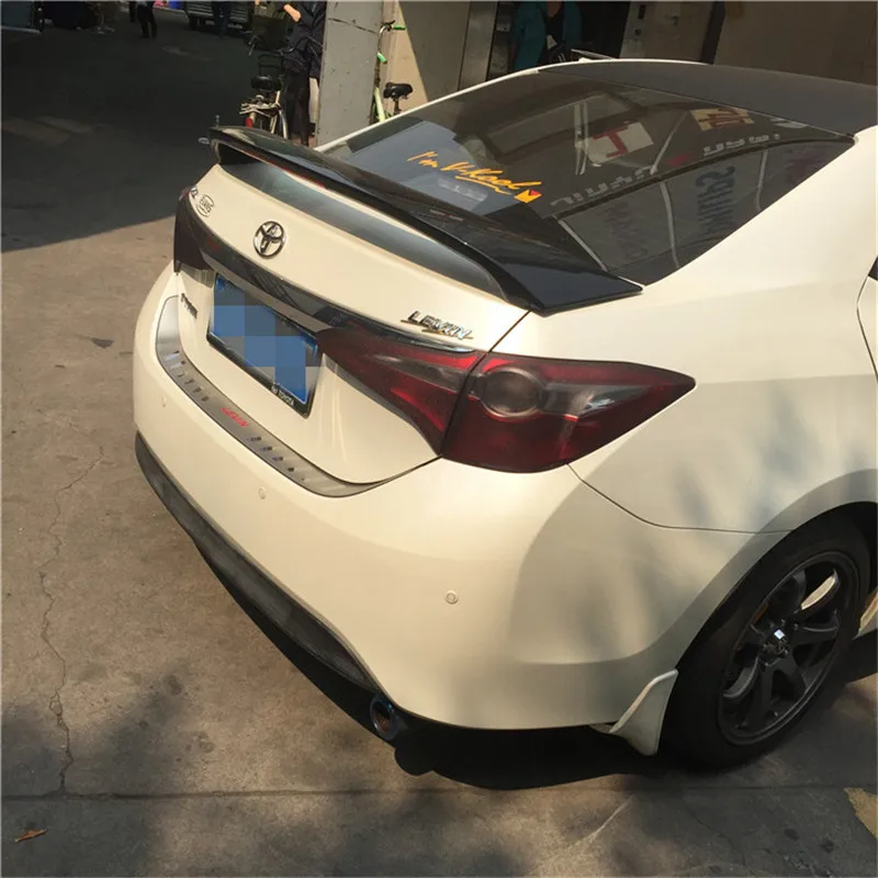 Спойлер для Toyota Corolla 2014 2017 corolla спойлер со светом высокого качества ABS Материал