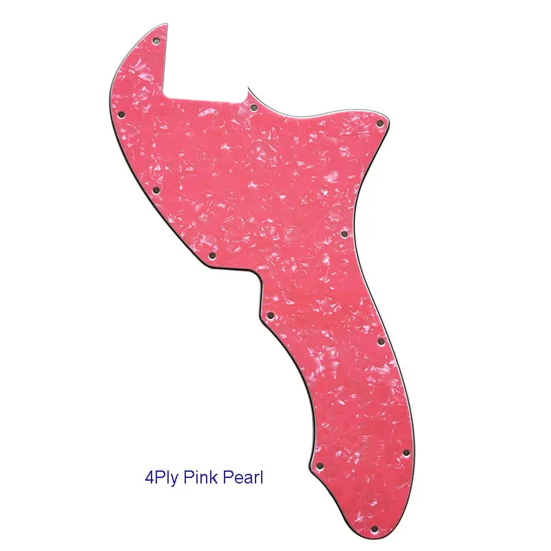 4Ply Pink Pearl Pleroo пользовательские гитарные части-для США Tele 69 Thinline гитары накладки пустой с 12 винтовыми отверстиями царапины пластины, Многоцветный выбор - Цвет: 4Ply Pink Pearl