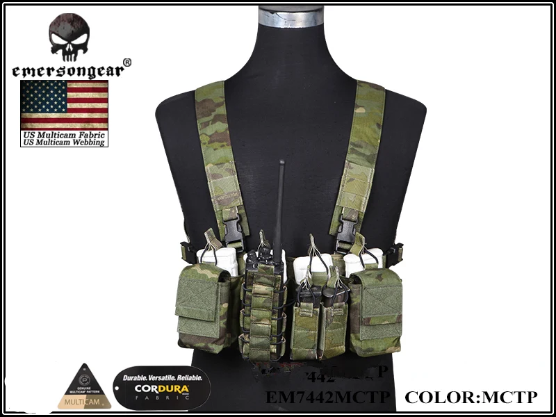 EMERSONGEAR D3CR Тактический нагрудная установка страйкбол охотничий жилет Molle Чехол простой тактический жилет мультикам черный WG EM7442 - Цвет: MCTP