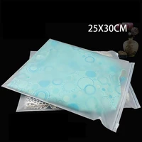 50pcslot 1015202530cm repeatable zipper zip lock frosted pe plastic garment packaging bags for underwear socks shirt hat