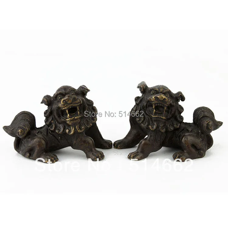 

Feng Shui Brass Pair Of lovely Lion /brass lion