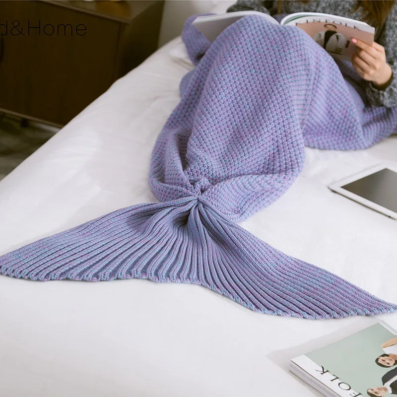 NYMPH модный вязаный ночной халат с хвостом русалки ручной работы вязаная крючком