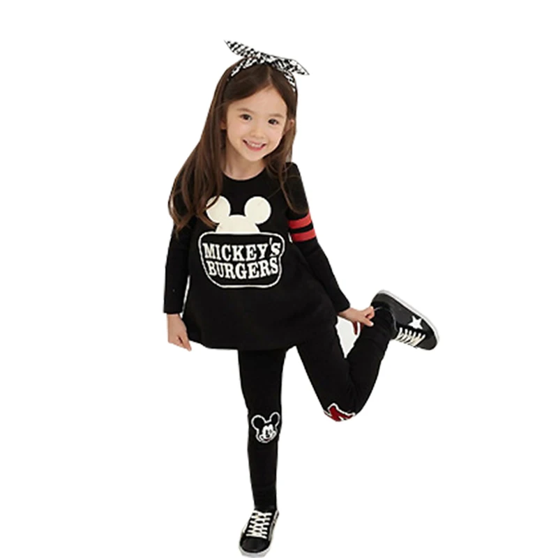 От 3 до 8 лет Одежда для девочек на весну и осень комплект из двух предметов в